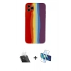 MARSİLYAN™- iPhone 11 Pro Kılıf Yadigar Çizgi - Siyah 3D Antistatik Seramik Nano Ekran Koruyucu + Kamera Lens Koruma Cam - SF