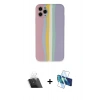 MARSİLYAN™- iPhone 11 Pro Kılıf Yadigar Çizgi - Siyah 3D Antistatik Seramik Nano Ekran Koruyucu + Kamera Lens Koruma Cam - SF