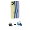 MARSİLYAN™- iPhone 11 Pro Kılıf Yadigar Çizgi - Siyah 3D Antistatik Seramik Nano Ekran Koruyucu + Kamera Lens Koruma Cam - SF