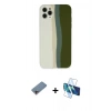 MARSİLYAN™- iPhone 11 Pro Kılıf Yadigar Çizgi - Siyah 3D Antistatik Seramik Nano Ekran Koruyucu + Shine Kamera Lens Koruma Cam - PE