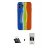 MARSİLYAN™- iPhone 11 Pro Kılıf Yadigar Çizgi - Siyah 5D Hayalet Cam Ekran Koruyucu + Kamera Lens Koruma Cam - SF