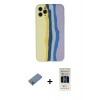 MARSİLYAN™- iPhone 11 Pro Kılıf Yadigar Çizgi - Siyah 5D Hayalet Cam Ekran Koruyucu + Shine Kamera Lens Koruma Cam - MI