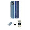 MARSİLYAN™- iPhone 11 Pro Kılıf Yadigar Çizgi - Siyah 5D Hayalet Cam Ekran Koruyucu + Shine Kamera Lens Koruma Cam - SABE