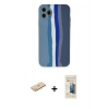 MARSİLYAN™- iPhone 11 Pro Kılıf Yadigar Çizgi - Siyah 6D Mat Seramik Hayalet Nano Ekran Koruyucu + Renkli Kamera Lens Koruma Cam - MI