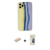 MARSİLYAN™- iPhone 11 Pro Kılıf Yadigar Çizgi - Siyah 6D Mat Seramik Hayalet Nano Ekran Koruyucu + Renkli Kamera Lens Koruma Cam - MI
