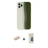 MARSİLYAN™- iPhone 11 Pro Kılıf Yadigar Çizgi - Siyah 6D Mat Seramik Hayalet Nano Ekran Koruyucu + Renkli Kamera Lens Koruma Cam - MI