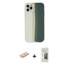 MARSİLYAN™- iPhone 11 Pro Kılıf Yadigar Çizgi - Siyah 6D Mat Seramik Hayalet Nano Ekran Koruyucu + Renkli Kamera Lens Koruma Cam - MI