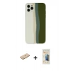 MARSİLYAN™- iPhone 11 Pro Kılıf Yadigar Çizgi - Siyah 6D Mat Seramik Hayalet Nano Ekran Koruyucu + Renkli Kamera Lens Koruma Cam - PE