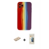 MARSİLYAN™- iPhone 11 Pro Kılıf Yadigar Çizgi - Siyah 6D Mat Seramik Hayalet Nano Ekran Koruyucu + Renkli Kamera Lens Koruma Cam - SI