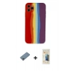 MARSİLYAN™- iPhone 11 Pro Kılıf Yadigar Çizgi - Siyah 6D Mat Seramik Hayalet Nano Ekran Koruyucu + Shine Kamera Lens Koruma Cam - SABE