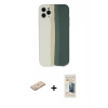 MARSİLYAN™- iPhone 11 Pro Kılıf Yadigar Çizgi - Siyah 6D Mat Seramik Hayalet Nano Ekran Koruyucu + Renkli Kamera Lens Koruma Cam - YL