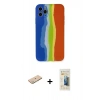 MARSİLYAN™- iPhone 11 Pro Kılıf Yadigar Çizgi - Siyah 6D Mat Seramik Hayalet Nano Ekran Koruyucu + Renkli Kamera Lens Koruma Cam - YL