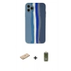 MARSİLYAN™- iPhone 11 Pro Kılıf Yadigar Çizgi - Siyah Joko Magic 5D Hayalet Cam + Renkli Kamera Lens Koruma Cam - SI