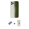 MARSİLYAN™- iPhone 11 Pro Kılıf Yadigar Çizgi - Siyah Mat Seramik Nano Ekran Koruyucu + Shine Kamera Lens Koruma Cam - MI