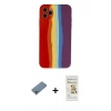 MARSİLYAN™- iPhone 11 Pro Kılıf Yadigar Çizgi - Siyah Mat Seramik Nano Ekran Koruyucu + Shine Kamera Lens Koruma Cam - SABE