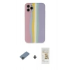 MARSİLYAN™- iPhone 11 Pro Kılıf Yadigar Çizgi - Siyah Mat Seramik Nano Ekran Koruyucu + Shine Kamera Lens Koruma Cam - SH