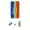 MARSİLYAN™- iPhone 11 Pro Kılıf Yadigar Çizgi - Siyah Polymer Nano Ekran Koruyucu + Shine Kamera Lens Koruma Cam - GD