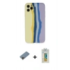 MARSİLYAN™- iPhone 11 Pro Kılıf Yadigar Çizgi - Siyah Polymer Nano Ekran Koruyucu + Shine Kamera Lens Koruma Cam - GD