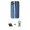 MARSİLYAN™- iPhone 11 Pro Kılıf Yadigar Çizgi - Siyah Polymer Nano Ekran Koruyucu + Kamera Lens Koruma Cam - SF