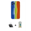 MARSİLYAN™- iPhone 11 Pro Kılıf Yadigar Çizgi - Siyah Polymer Nano Ekran Koruyucu + Kamera Lens Koruma Cam - SF