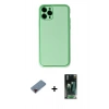 MARSİLYAN™- iPhone 11 Pro Kılıf Yadigar Klasik - Şeffaf 360 Full Body Arka Koruyucu + Metal Kamera Lens Koruma Cam - KI