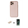 MARSİLYAN™- iPhone 11 Pro Kılıf Yadigar Klasik - Şeffaf 360 Full Body Arka Koruyucu + Renkli Kamera Lens Koruma Cam - MI