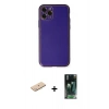 MARSİLYAN™- iPhone 11 Pro Kılıf Yadigar Klasik - Şeffaf 360 Full Body Arka Koruyucu + Renkli Kamera Lens Koruma Cam - MI