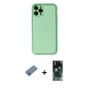 MARSİLYAN™- iPhone 11 Pro Kılıf Yadigar Klasik - Şeffaf 360 Full Body Arka Koruyucu + Shine Kamera Lens Koruma Cam - MI