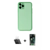 MARSİLYAN™- iPhone 11 Pro Kılıf Yadigar Klasik - Şeffaf 360 Full Body Arka Koruyucu + Kamera Lens Koruma Cam - SF