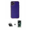 MARSİLYAN™- iPhone 11 Pro Kılıf Yadigar Klasik - Şeffaf 360 Full Body Arka Koruyucu + Kamera Lens Koruma Cam - SF
