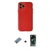 MARSİLYAN™- iPhone 11 Pro Kılıf Yadigar Klasik - Şeffaf 360 Full Body Arka Koruyucu + Shine Kamera Lens Koruma Cam - GI