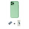 MARSİLYAN™- iPhone 11 Pro Kılıf Yadigar Klasik - Şeffaf Pasifik Cam Ekran Koruyucu + Shine Kamera Lens Koruma Cam - GD