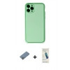 MARSİLYAN™- iPhone 11 Pro Kılıf Yadigar Klasik - Şeffaf Pasifik Cam Ekran Koruyucu + Shine Kamera Lens Koruma Cam - GS