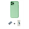 MARSİLYAN™- iPhone 11 Pro Kılıf Yadigar Klasik - Şeffaf Pasifik Cam Ekran Koruyucu + Shine Kamera Lens Koruma Cam - PE