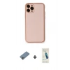 MARSİLYAN™- iPhone 11 Pro Kılıf Yadigar Klasik - Şeffaf Pasifik Cam Ekran Koruyucu + Shine Kamera Lens Koruma Cam - GI