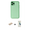 MARSİLYAN™- iPhone 11 Pro Kılıf Yadigar Klasik - Şeffaf Pasifik Cam Ekran Koruyucu + Renkli Kamera Lens Koruma Cam - YL