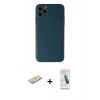 MARSİLYAN™- iPhone 11 Pro Kılıf Yadigar Klasik - Şeffaf Pasifik Cam Ekran Koruyucu + Renkli Kamera Lens Koruma Cam - YL