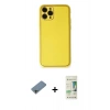 MARSİLYAN™- iPhone 11 Pro Kılıf Yadigar Klasik - Siyah 20D Premium Cam Ekran Koruyucu + Shine Kamera Lens Koruma Cam - GI