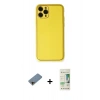 MARSİLYAN™- iPhone 11 Pro Kılıf Yadigar Klasik - Siyah 20D Premium Cam Ekran Koruyucu + Shine Kamera Lens Koruma Cam - GD