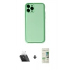MARSİLYAN™- iPhone 11 Pro Kılıf Yadigar Klasik - Siyah 20D Premium Cam Ekran Koruyucu + Kamera Lens Koruma Cam - SF