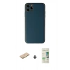 MARSİLYAN™- iPhone 11 Pro Kılıf Yadigar Klasik - Siyah 20D Premium Cam Ekran Koruyucu + Renkli Kamera Lens Koruma Cam - PE