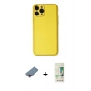 MARSİLYAN™- iPhone 11 Pro Kılıf Yadigar Klasik - Siyah 20D Premium Cam Ekran Koruyucu + Shine Kamera Lens Koruma Cam - PE