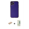 MARSİLYAN™- iPhone 11 Pro Kılıf Yadigar Klasik - Siyah 20D Premium Cam Ekran Koruyucu + Renkli Kamera Lens Koruma Cam - TU