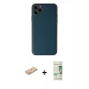 MARSİLYAN™- iPhone 11 Pro Kılıf Yadigar Klasik - Siyah 20D Premium Cam Ekran Koruyucu + Renkli Kamera Lens Koruma Cam - TU
