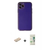MARSİLYAN™- iPhone 11 Pro Kılıf Yadigar Klasik - Siyah 20D Premium Cam Ekran Koruyucu + Renkli Kamera Lens Koruma Cam - YL