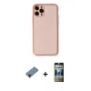 MARSİLYAN™- iPhone 11 Pro Kılıf Yadigar Klasik - Siyah 34D Hayalet Izgaralı Cam + Metal Kamera Lens Koruma Cam - KI