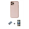 MARSİLYAN™- iPhone 11 Pro Kılıf Yadigar Klasik - Siyah 34D Hayalet Izgaralı Cam + Metal Kamera Lens Koruma Cam - KI