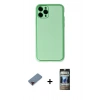 MARSİLYAN™- iPhone 11 Pro Kılıf Yadigar Klasik - Siyah 34D Hayalet Izgaralı Cam + Metal Kamera Lens Koruma Cam - KI
