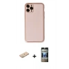 MARSİLYAN™- iPhone 11 Pro Kılıf Yadigar Klasik - Siyah 34D Hayalet Izgaralı Cam + Renkli Kamera Lens Koruma Cam - YL