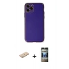 MARSİLYAN™- iPhone 11 Pro Kılıf Yadigar Klasik - Siyah 34D Hayalet Izgaralı Cam + Renkli Kamera Lens Koruma Cam - YL